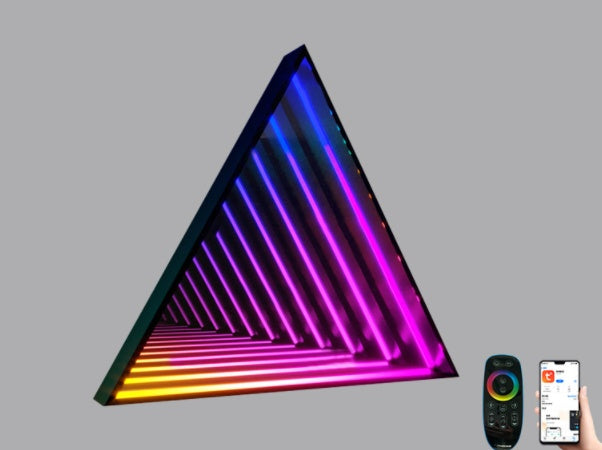 Modern Creative Abyss Mirror Colourful Wall Lamp Octagon