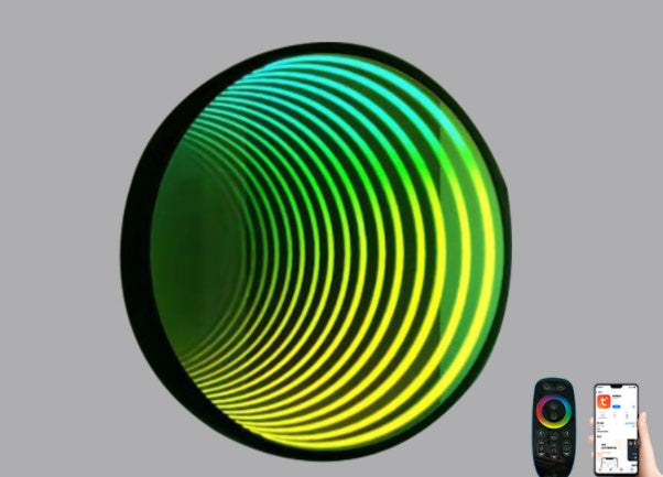 Modern Creative Abyss Mirror Colourful Wall Lamp Octagon